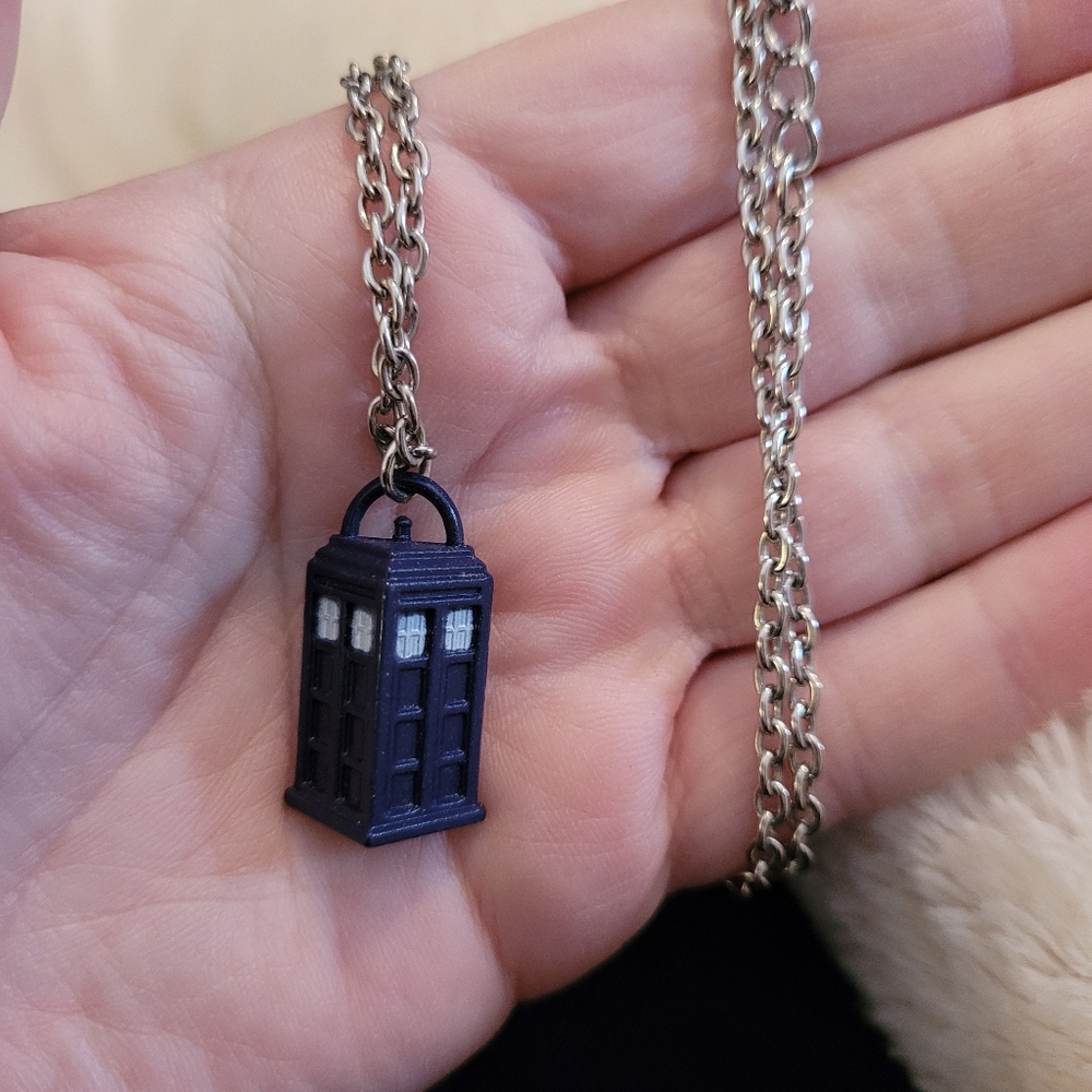 Tardis necklace from Dr. Who